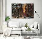 Sunset in the Frozen Winter Forest by Retno Asih Mustakimah on GIANT ART - black digital painting