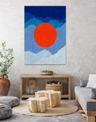 Minimalist landscape II by Vitor Costa on GIANT ART - blue digital painting