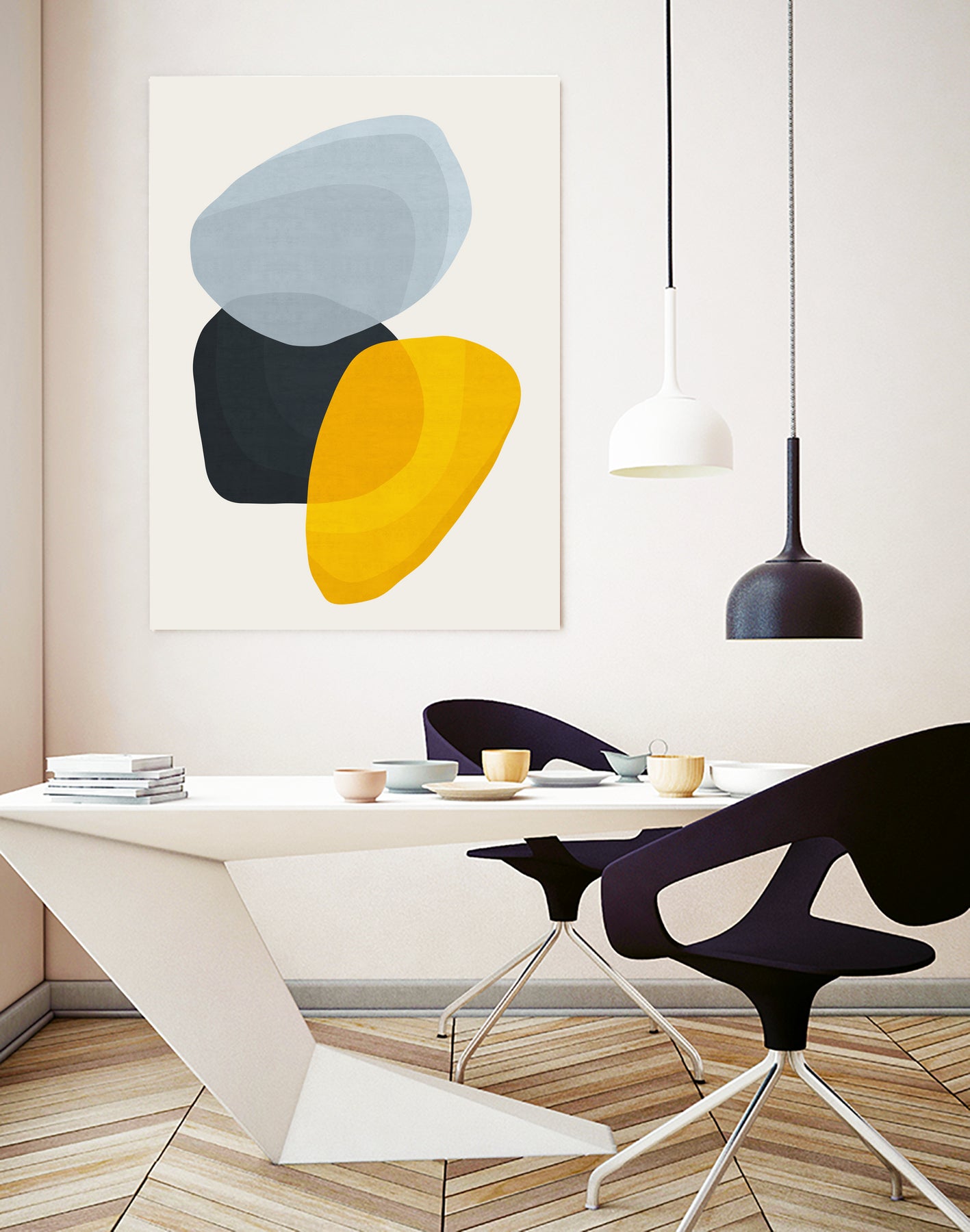 Abstract XVII by Vitor Costa on GIANT ART - yellow digital painting