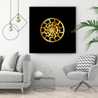 Black Sun symbol in gold- Schwarze Sonne by Shawlin Mohd on GIANT ART - brown digital drawing