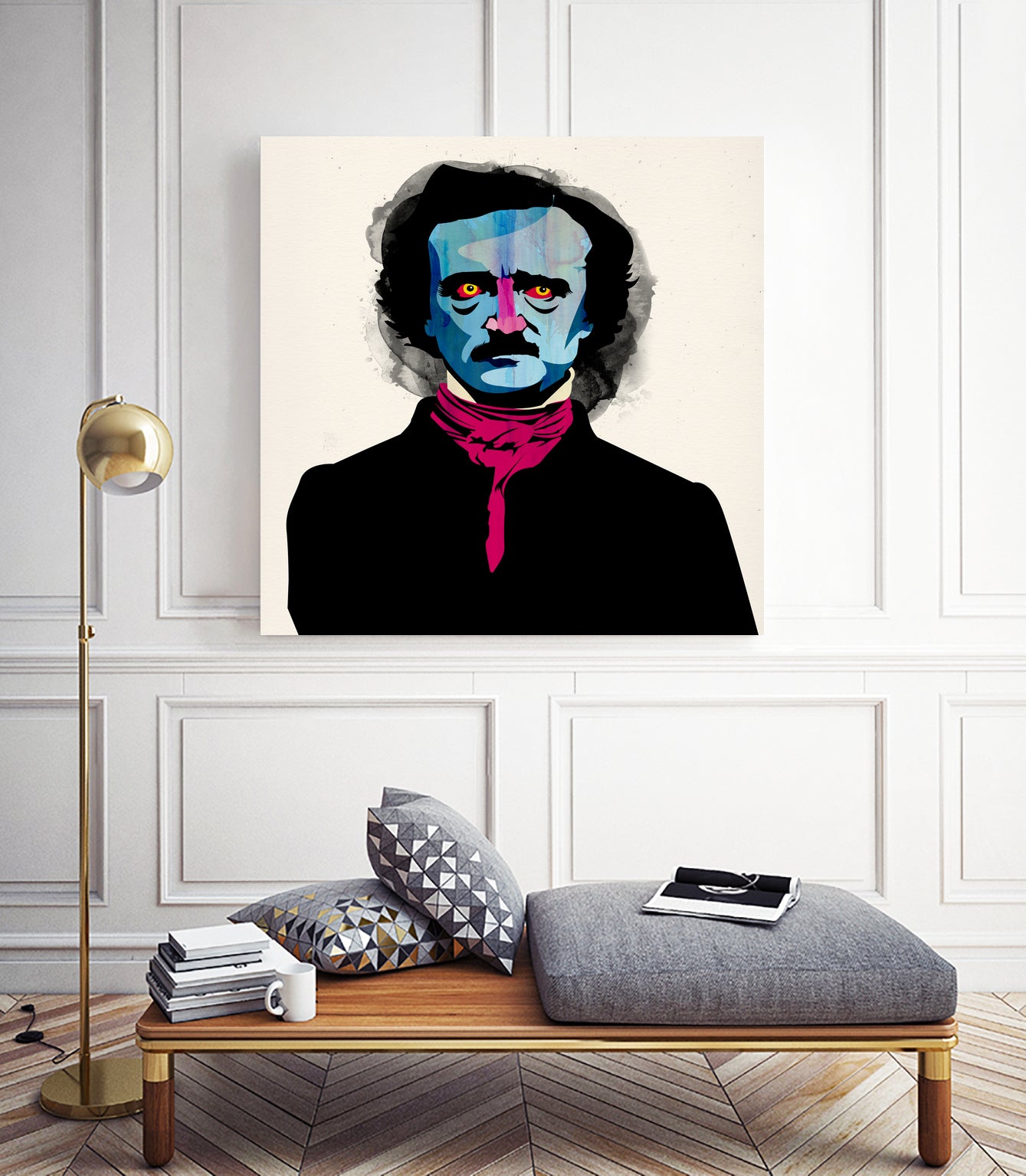 Edgar Allan Poe by Alvaro Tapia on GIANT ART - blue digital painting