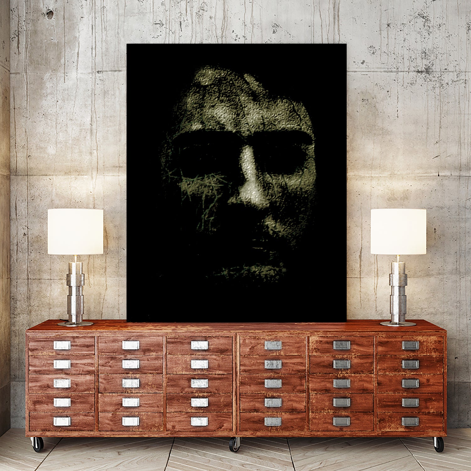Creepy Halloween Human Head Artwork by Daniel Ferreira-Leites on GIANT ART - black photo manipulation