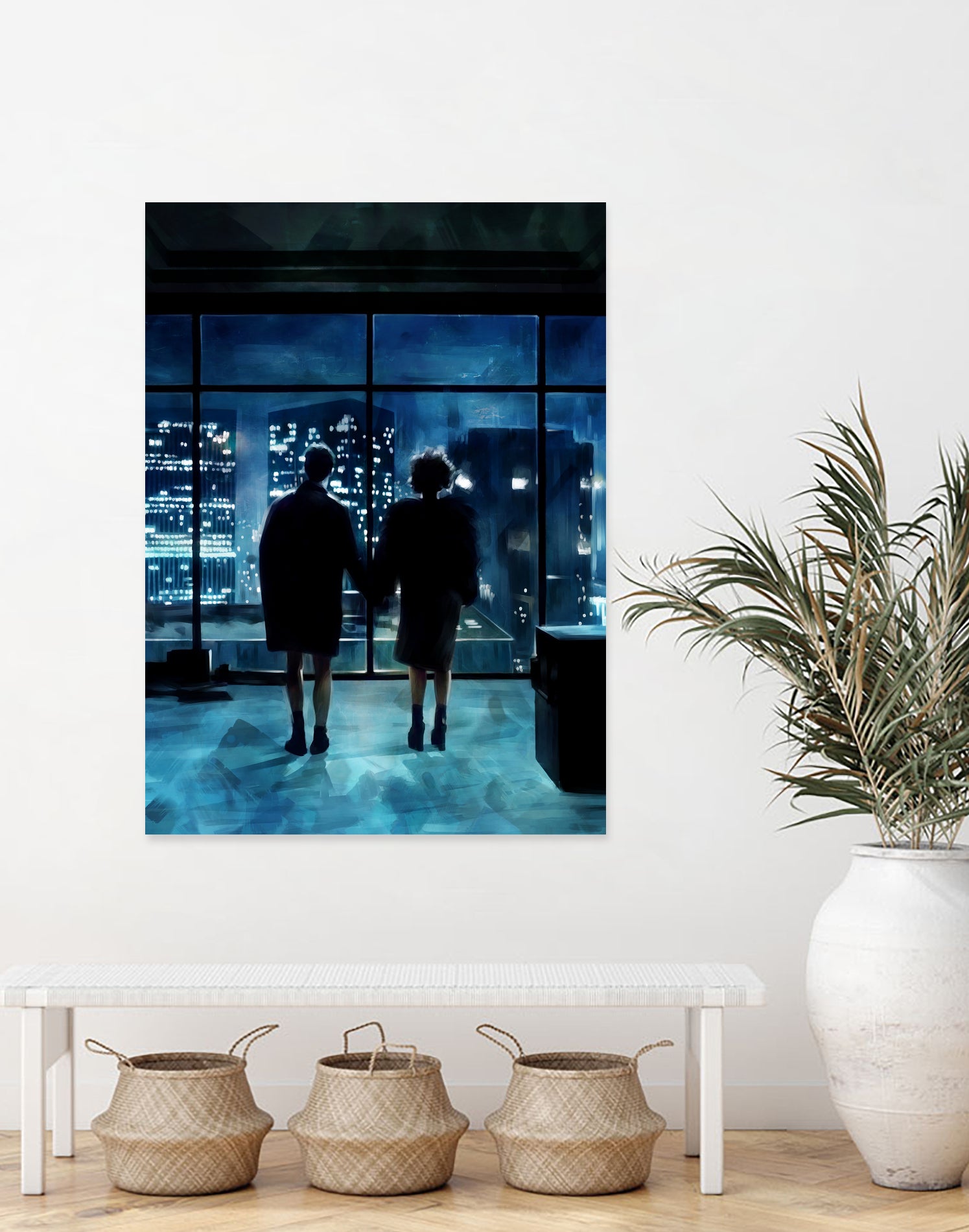 Fight Club by Dmitry Belov on GIANT ART - blue digital painting