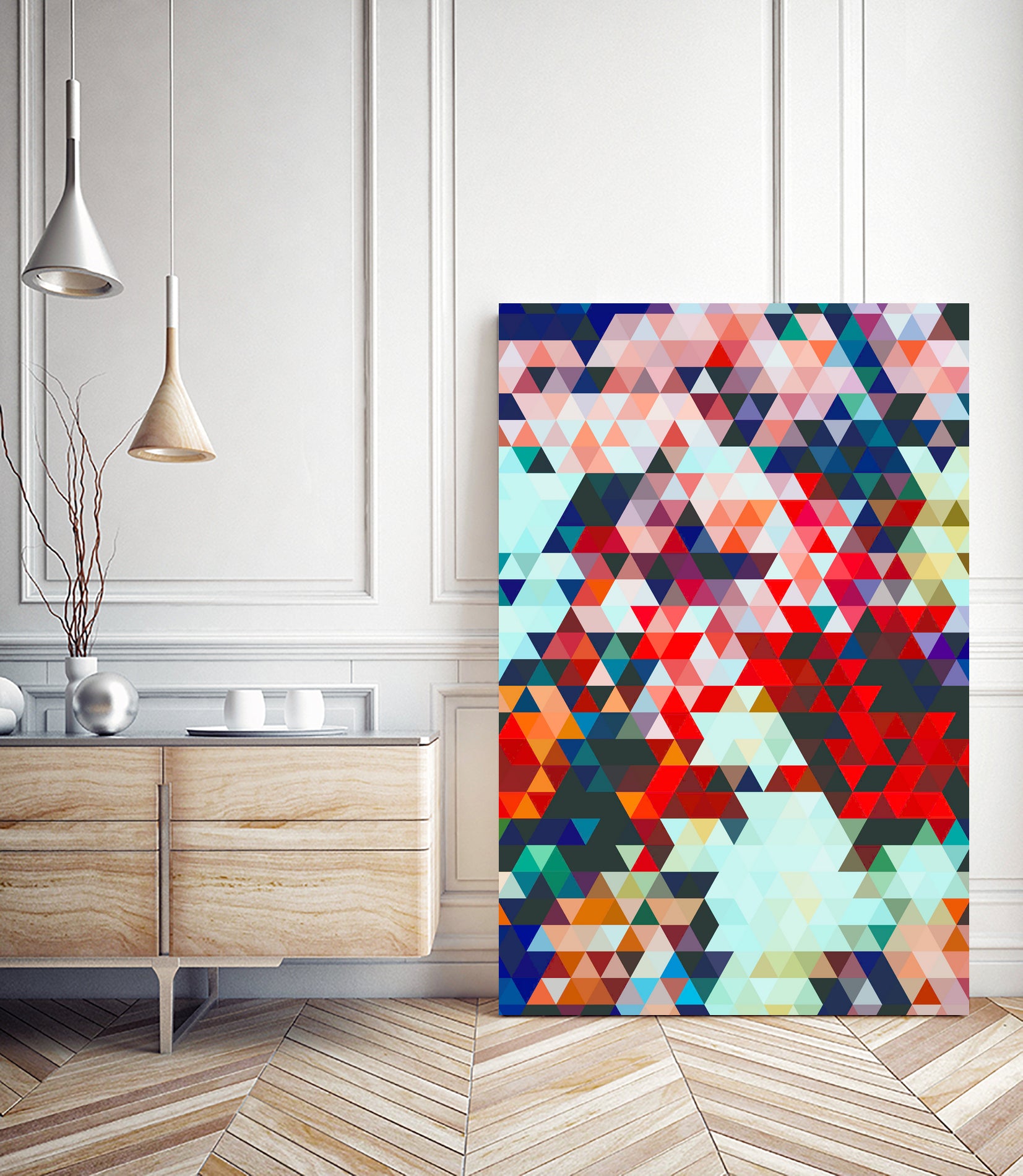 Geometrico by Uma Gokhale on GIANT ART - red digital painting