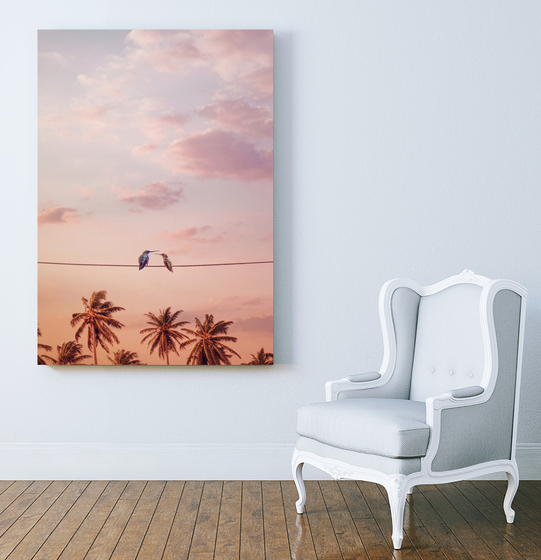 HUMMINGBIRDS by Jonas Loose on GIANT ART - orange photo manipulation