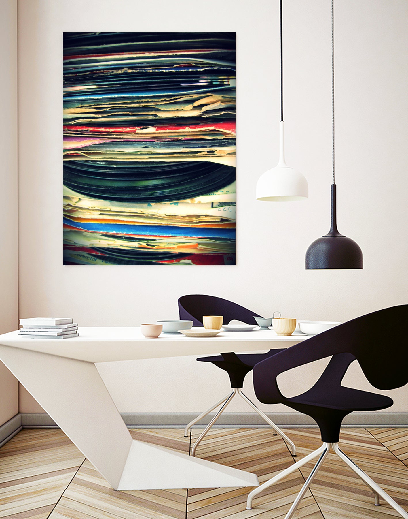 Put Your Records On by Bianca Green on GIANT ART - yellow photo illustration