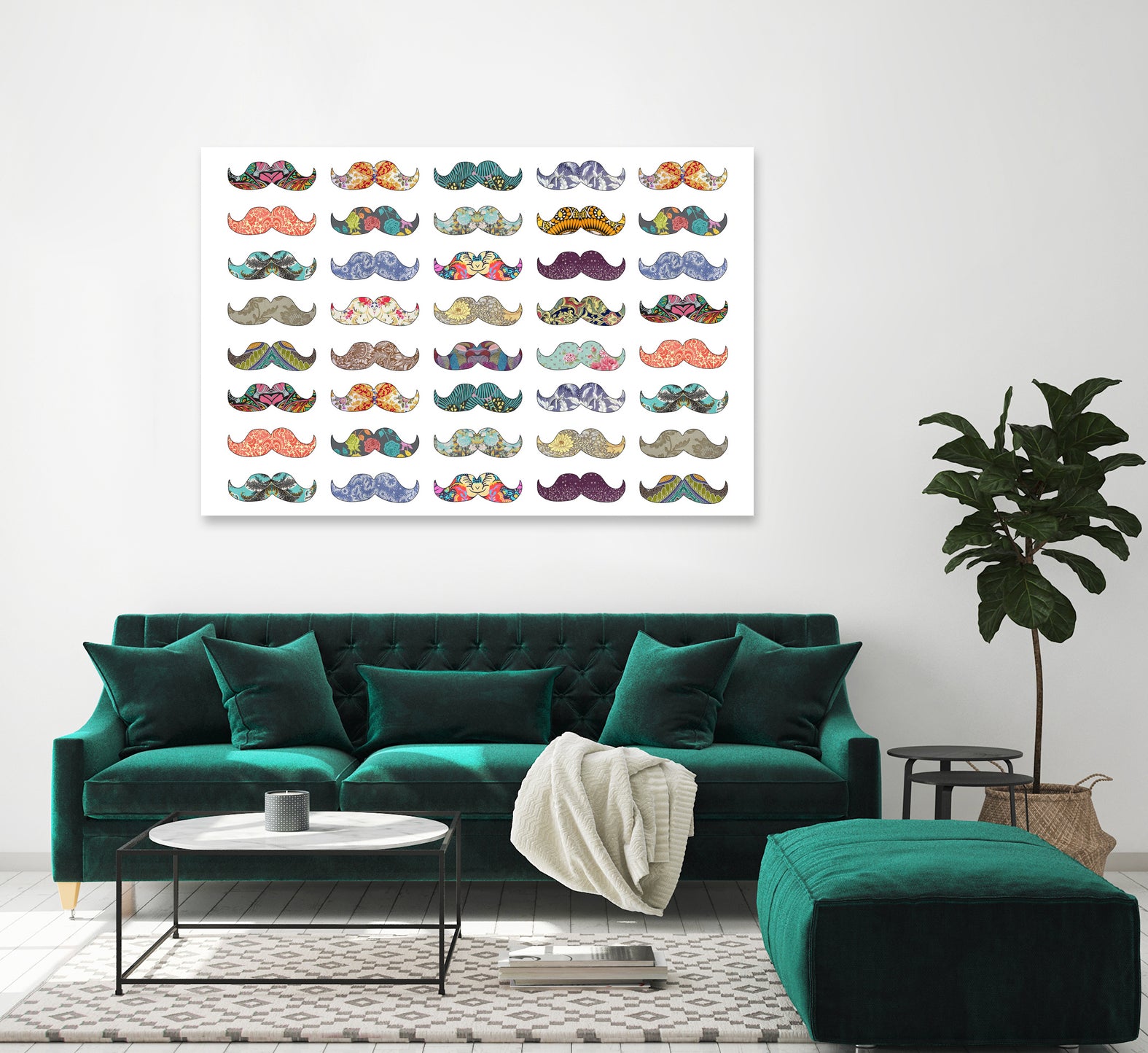 Mustache Mania by Bianca Green on GIANT ART - digital drawing