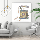 Waiting For Your Call Since 1896 by Bianca Green on GIANT ART - yellow digital drawing