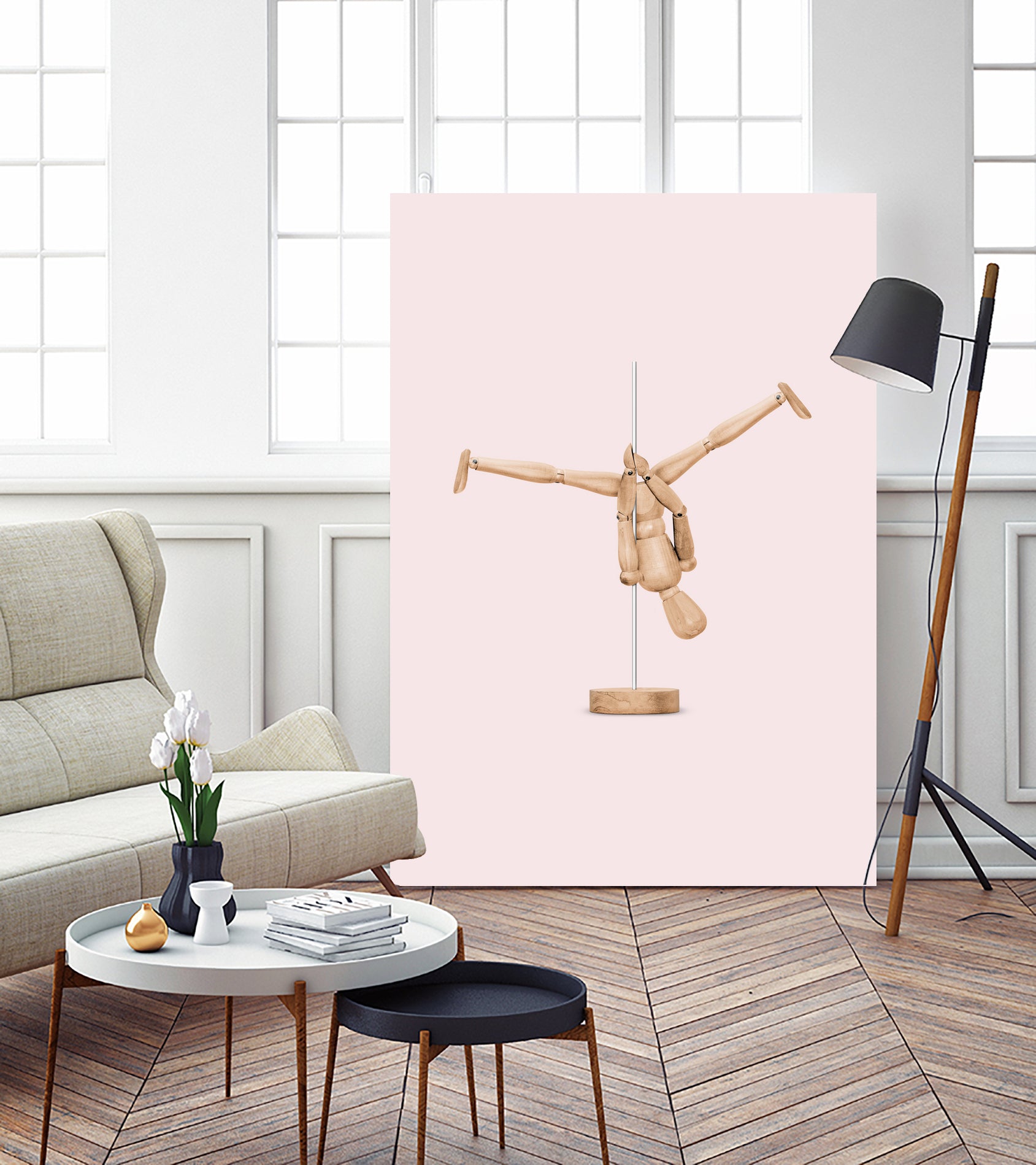 POLEDANCE MANNEQUIN by Jonas Loose on GIANT ART - pink photo manipulation