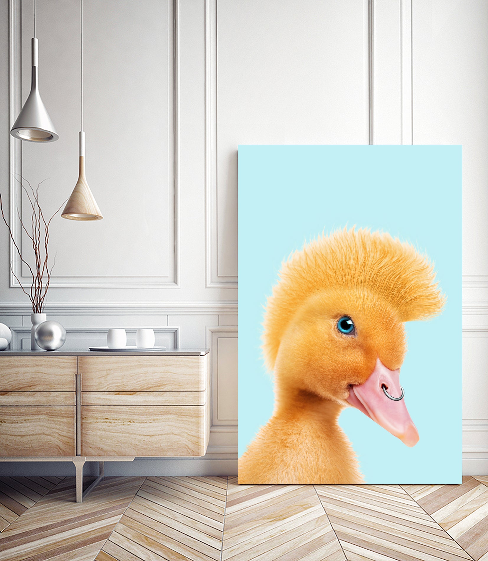 REBEL DUCKLING by Jonas Loose on GIANT ART - yellow photo manipulation