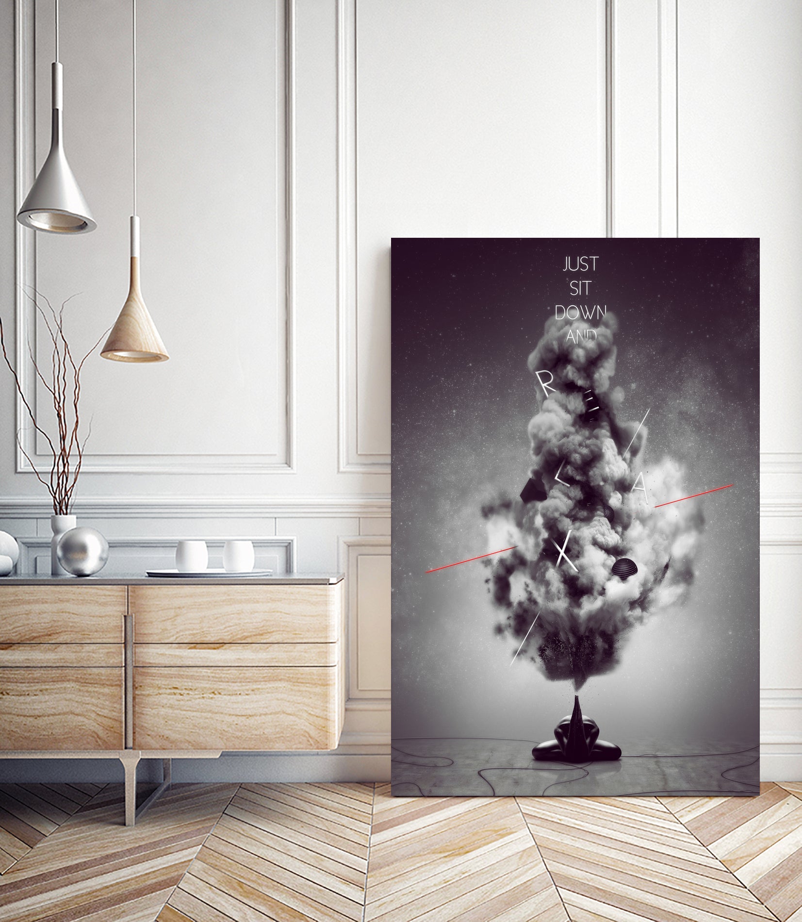 relax by Bartosz Piotrowski on GIANT ART - gray typography