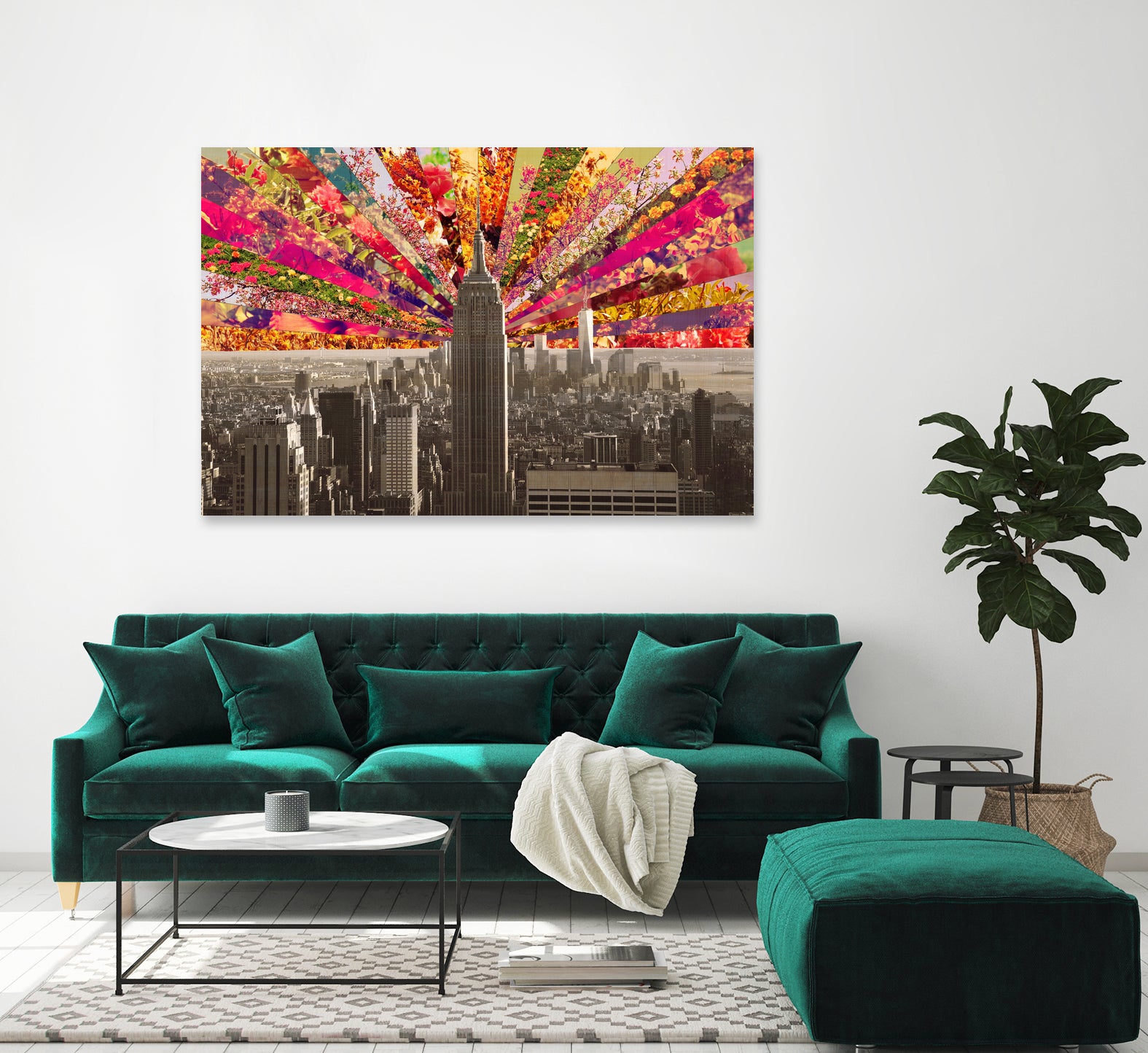 Blooming NY by Bianca Green on GIANT ART - red photo illustration