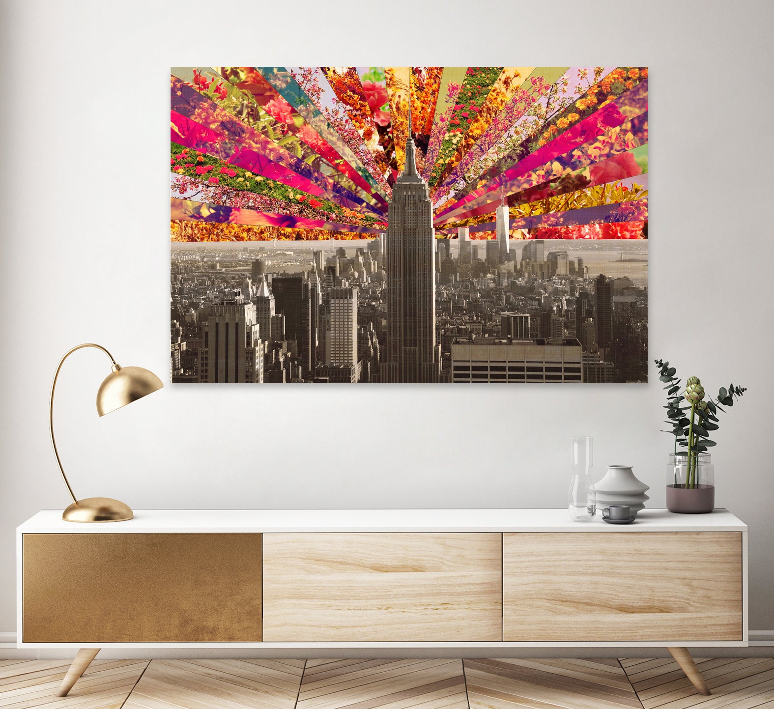 Blooming NY by Bianca Green on GIANT ART - red photo illustration