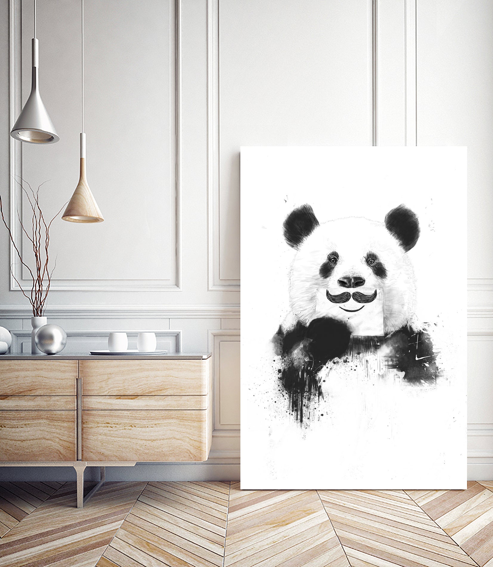 Funny panda by Solti Balázs on GIANT ART - white digital drawing