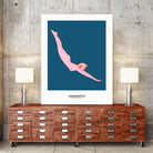 Baigneuse by Nanametza Biarritz on GIANT ART - blue digital drawing