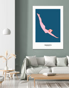 Baigneuse by Nanametza Biarritz on GIANT ART - blue digital drawing