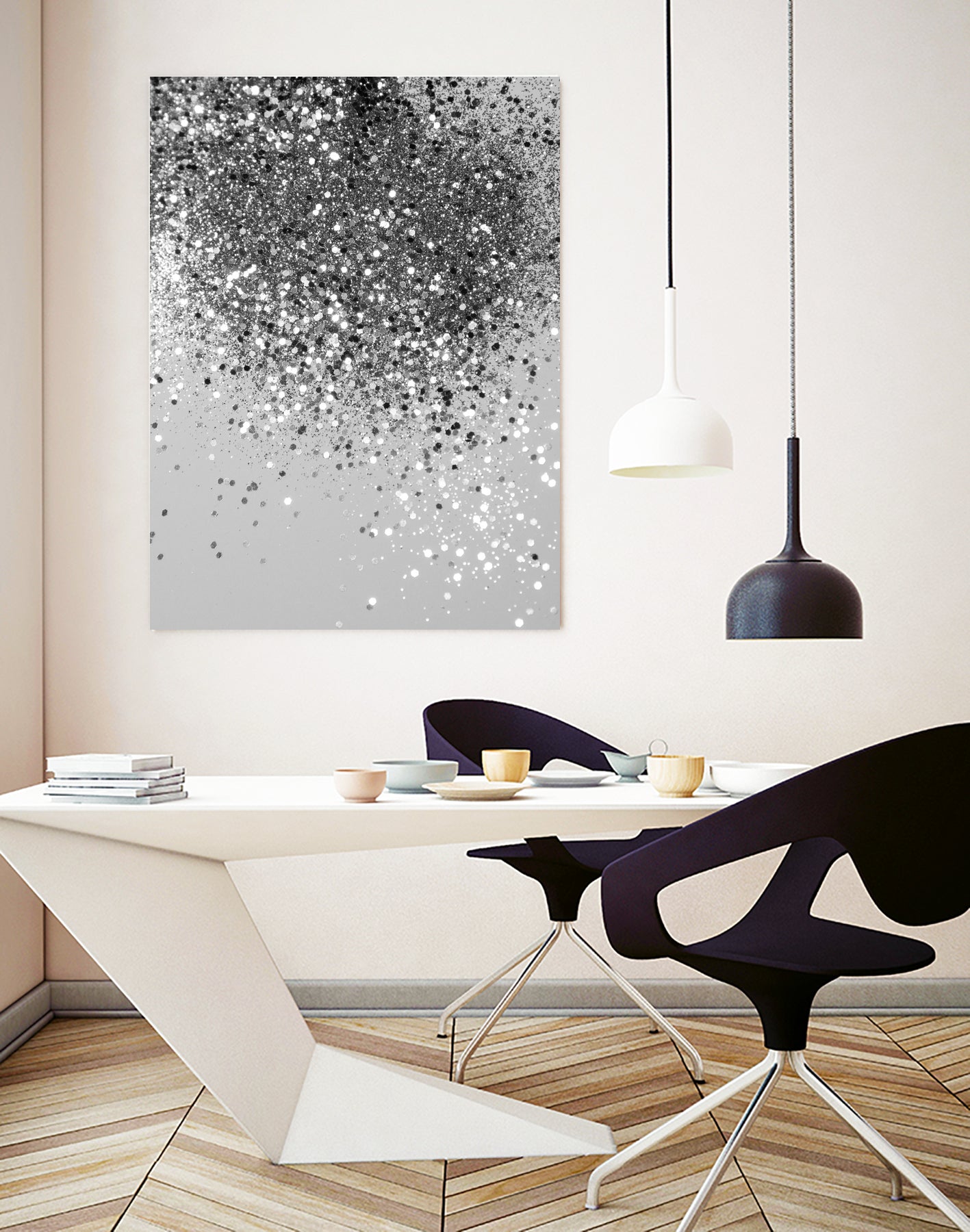Soft Silver Gray Glitter #1 (Faux Glitter - Photography) by Anita & Bella Jantz on GIANT ART - gray photo illustration