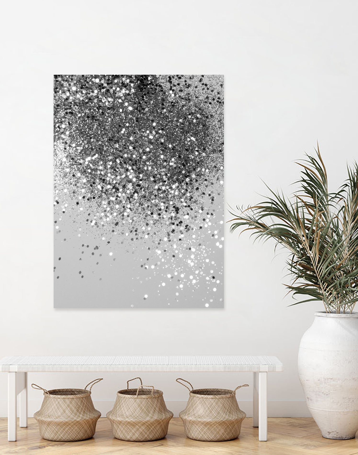 Soft Silver Gray Glitter #1 (Faux Glitter - Photography) by Anita & Bella Jantz on GIANT ART - gray photo illustration