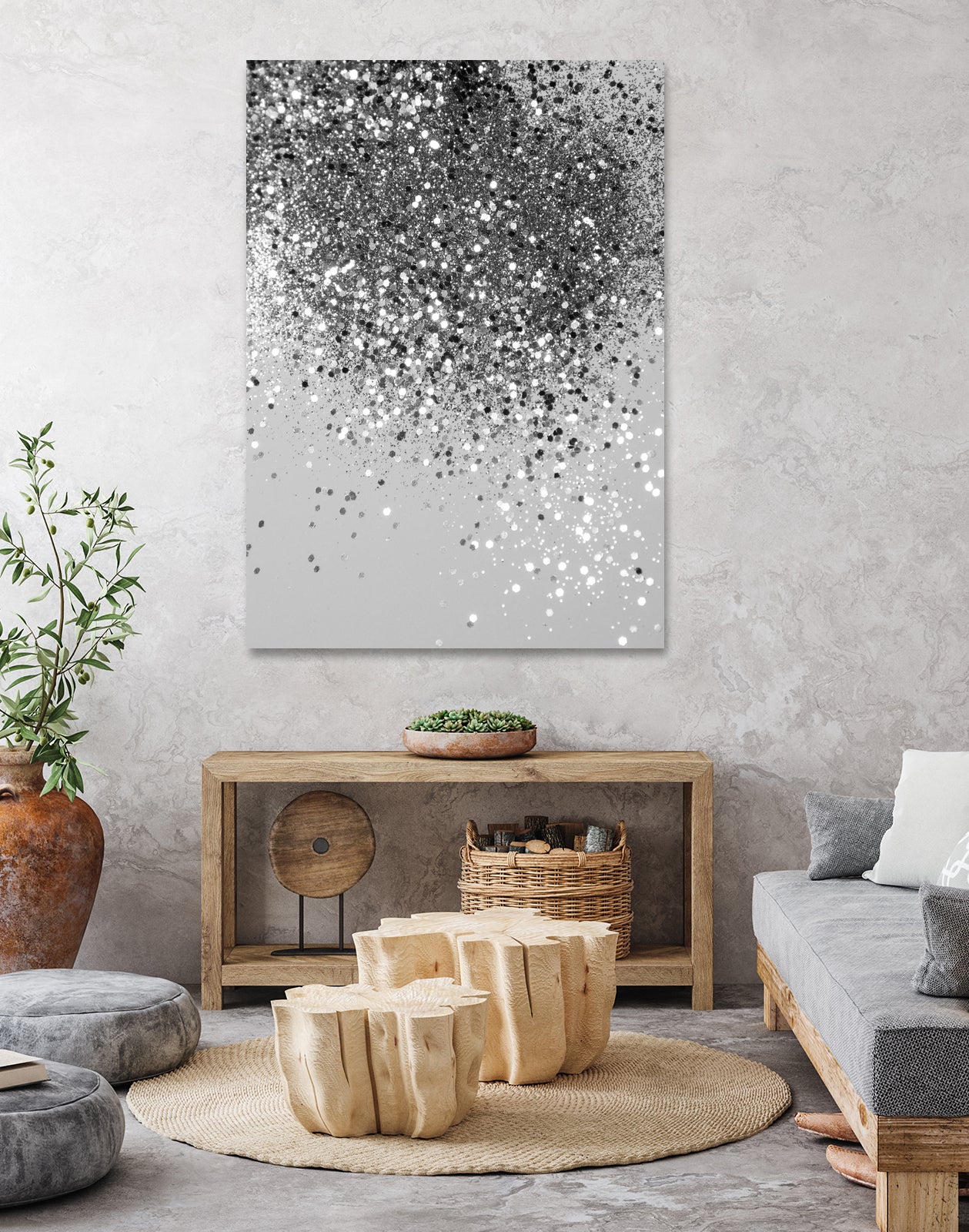 Soft Silver Gray Glitter #1 (Faux Glitter - Photography) by Anita & Bella Jantz on GIANT ART - gray photo illustration