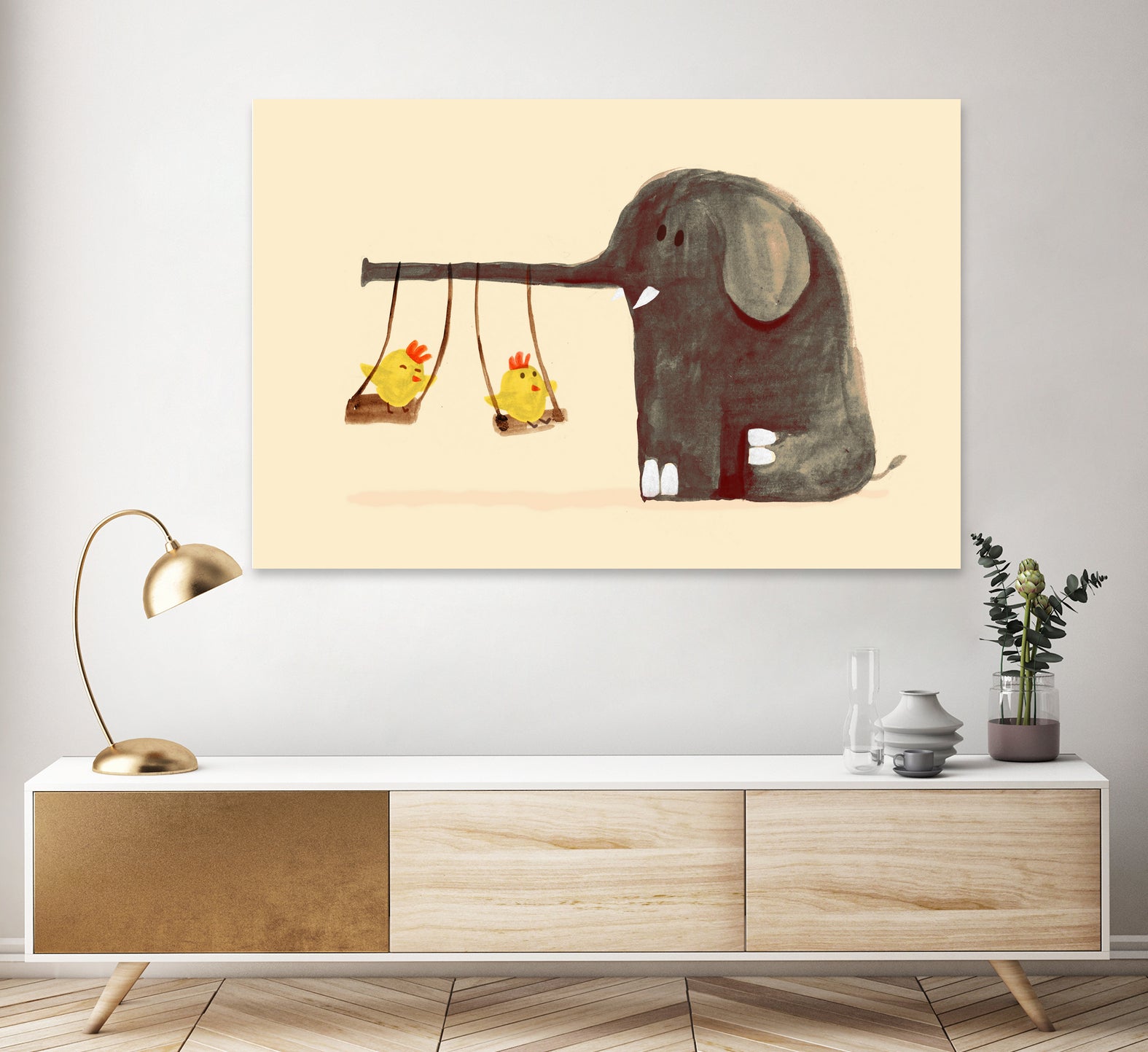 Elephant Swing by Budi Satria Kompoi on GIANT ART - digital painting
