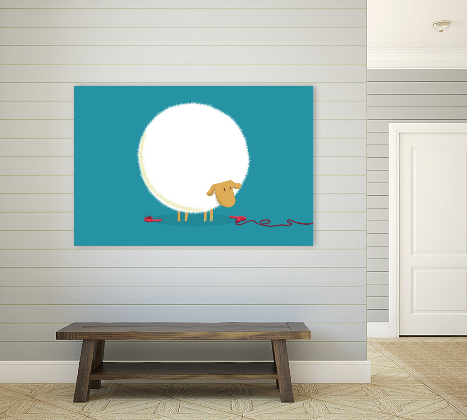 Fluffy Sheep by Budi Satria Kompoi on GIANT ART - vector illustration