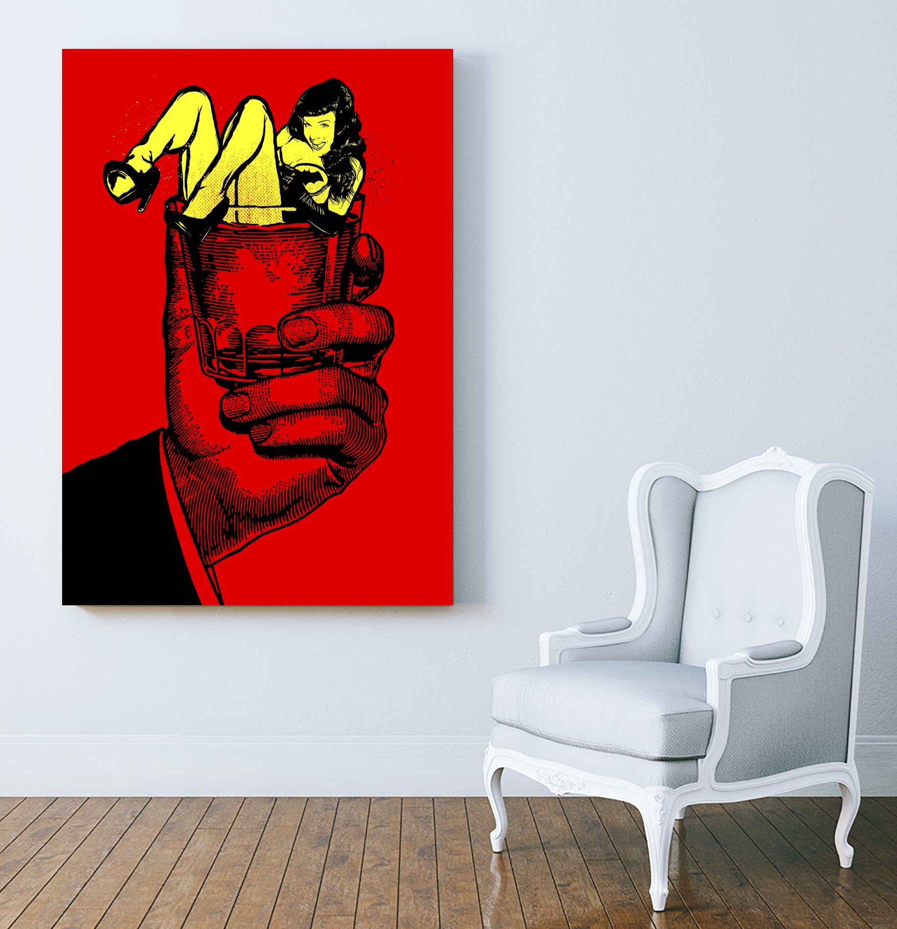 Bloody Bettie (On The Rockers) by Bily Mariano da Luz on GIANT ART - red vector illustration