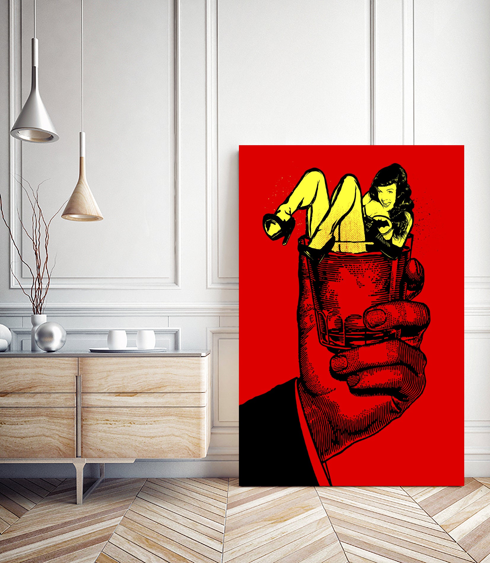 Bloody Bettie (On The Rockers) by Bily Mariano da Luz on GIANT ART - red vector illustration