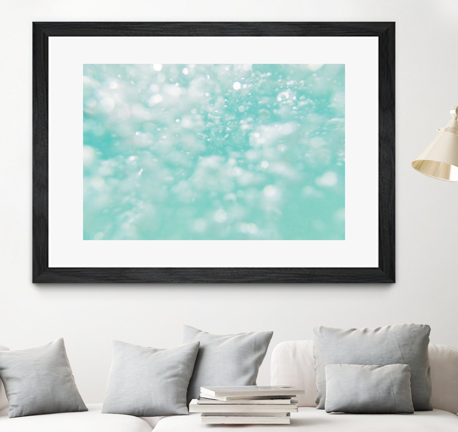 Underwater Caribbean Bubbles Dream 1 by AnitasBellasArt on GIANT ART - blue coastal