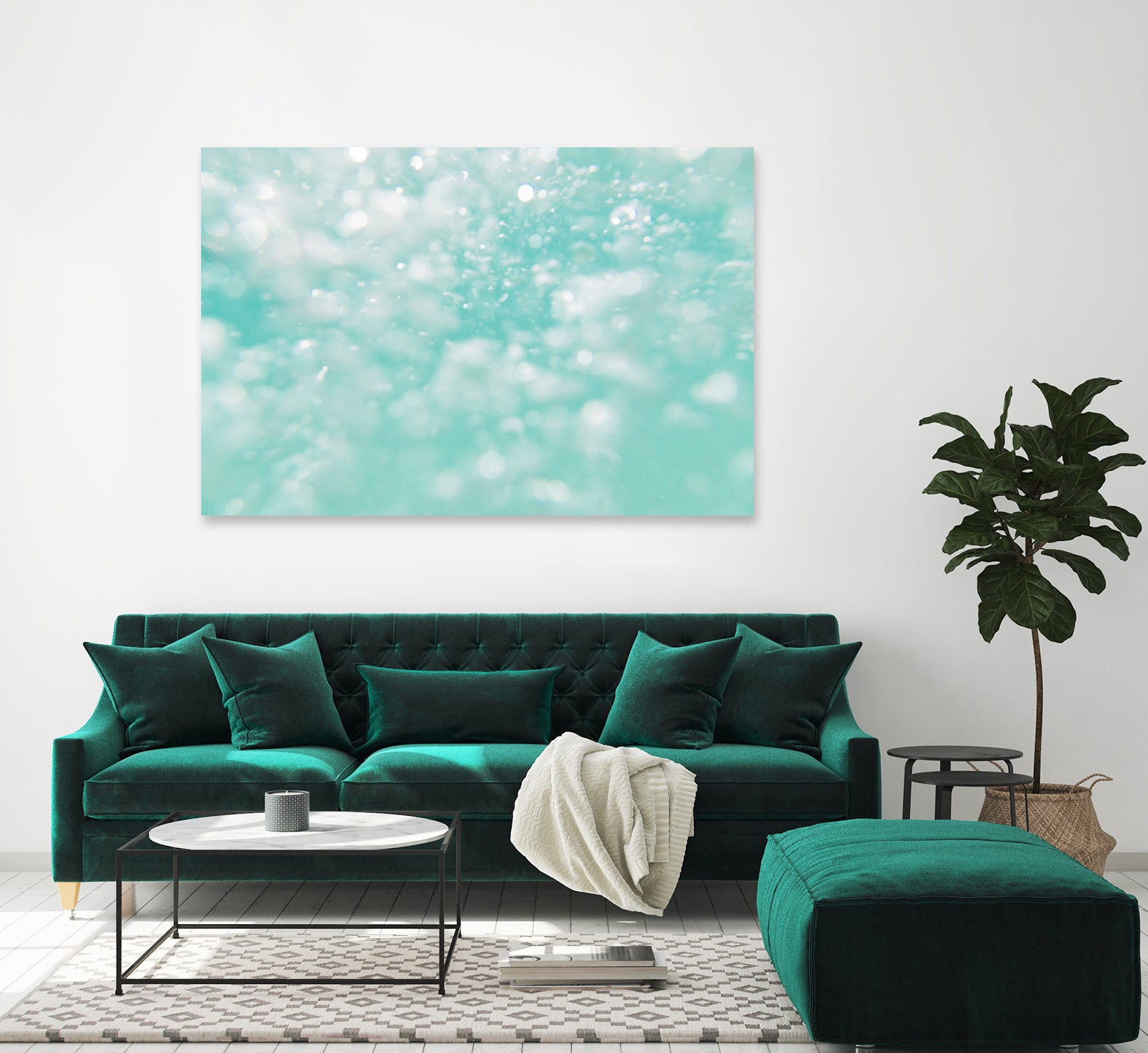 Underwater Caribbean Bubbles Dream 1 by AnitasBellasArt on GIANT ART - blue coastal