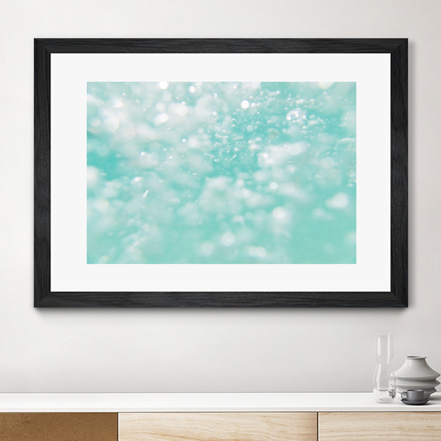 Underwater Caribbean Bubbles Dream 1 by AnitasBellasArt on GIANT ART - blue coastal