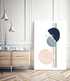 Abstract Study Blush and Navy Blue II by Studio North on GIANT ART - pink digital painting