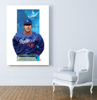 Bulldog by Claudia Labarca on GIANT ART - blue digital painting