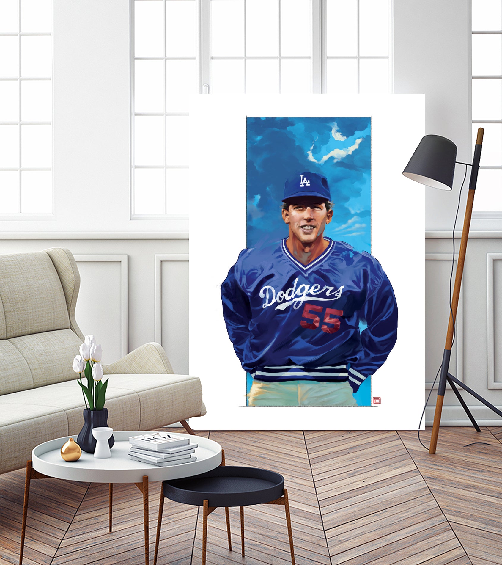 Bulldog by Claudia Labarca on GIANT ART - blue digital painting