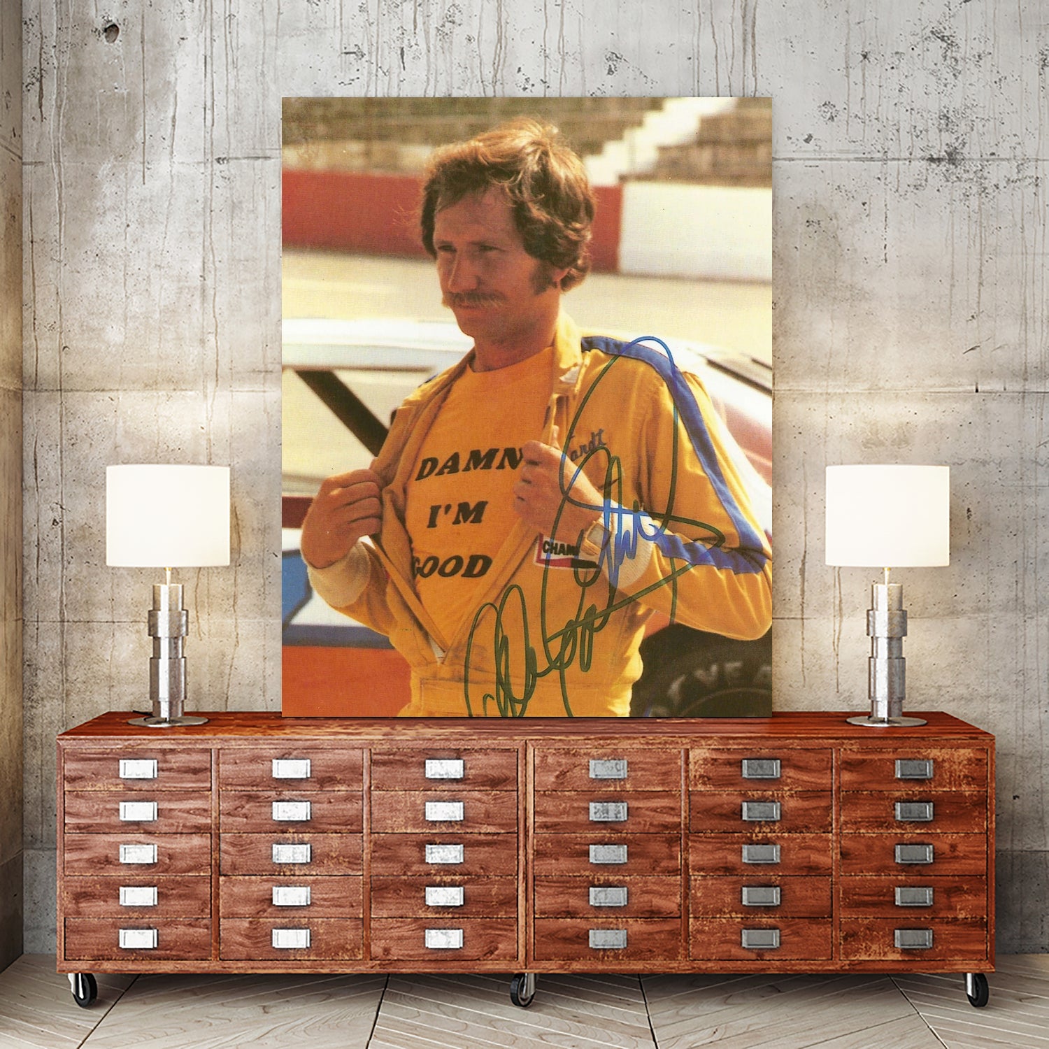 Damn I’m Good, Dale Earnhardt, The Intimidator, NASCAR by ALMA Studio on GIANT ART - brown photo manipulation