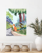 Fox in The Garden | Animals Wildlife Botanical Nature by Uma Gokhale on GIANT ART - orange digital painting