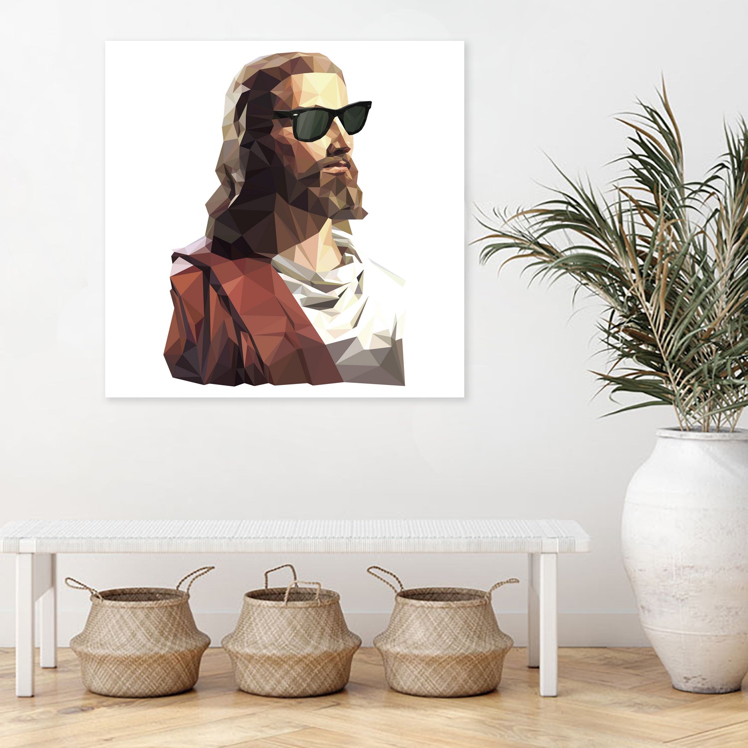 Jesus Born to be Cool by Gabriel Ruiz on GIANT ART - brown photo illustration