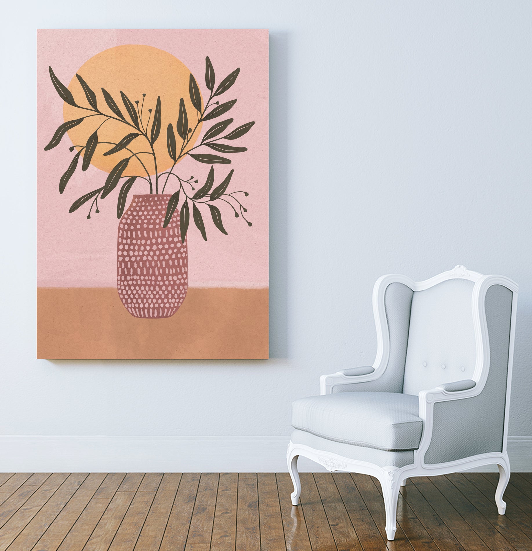 olive branch by Laura Graves on GIANT ART - pink digital painting