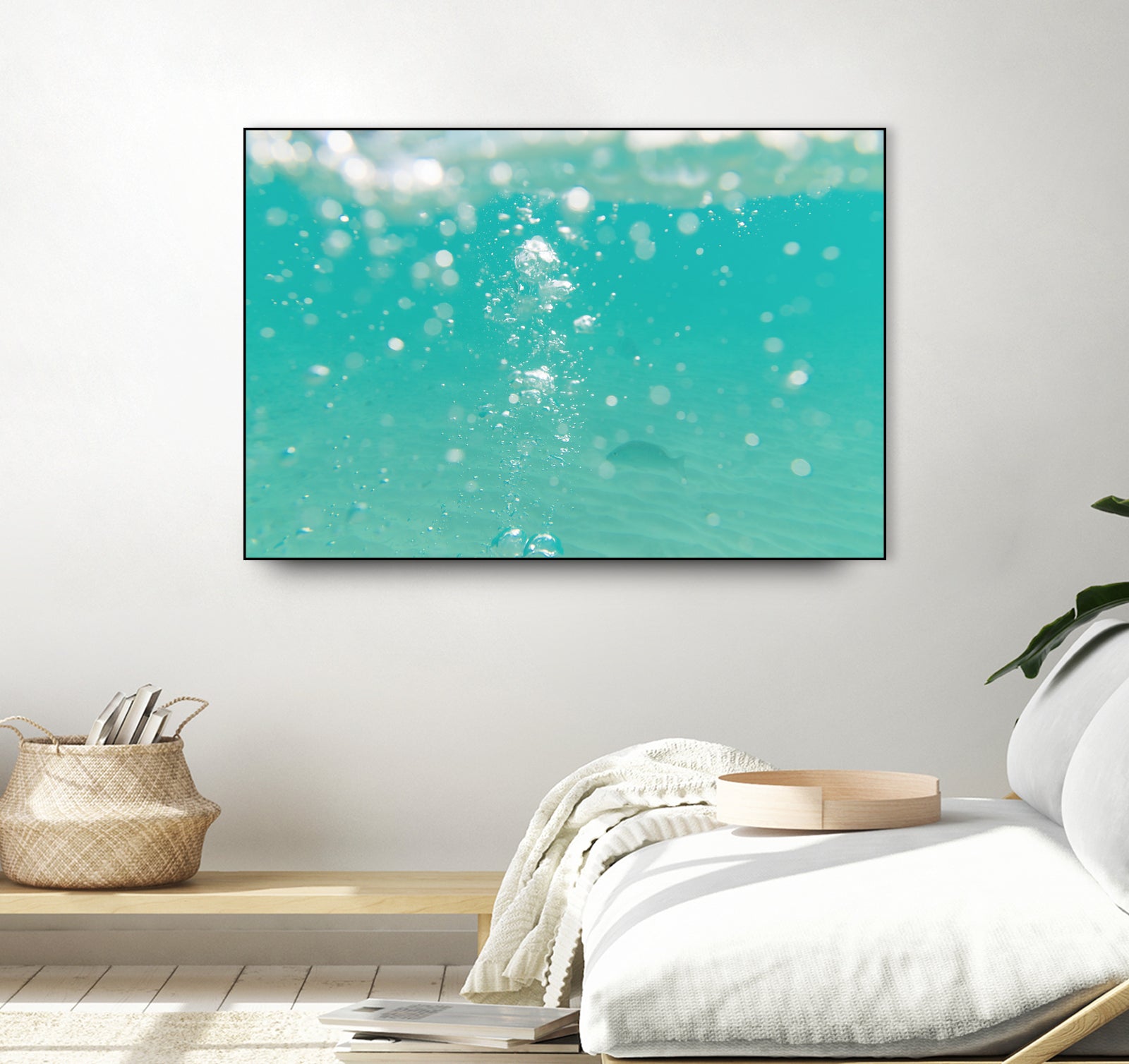 Underwater Caribbean Bubbles Dream 2 by ©AnitasBellasArt on GIANT ART - blue coastal sea,ocean,turquoise,water