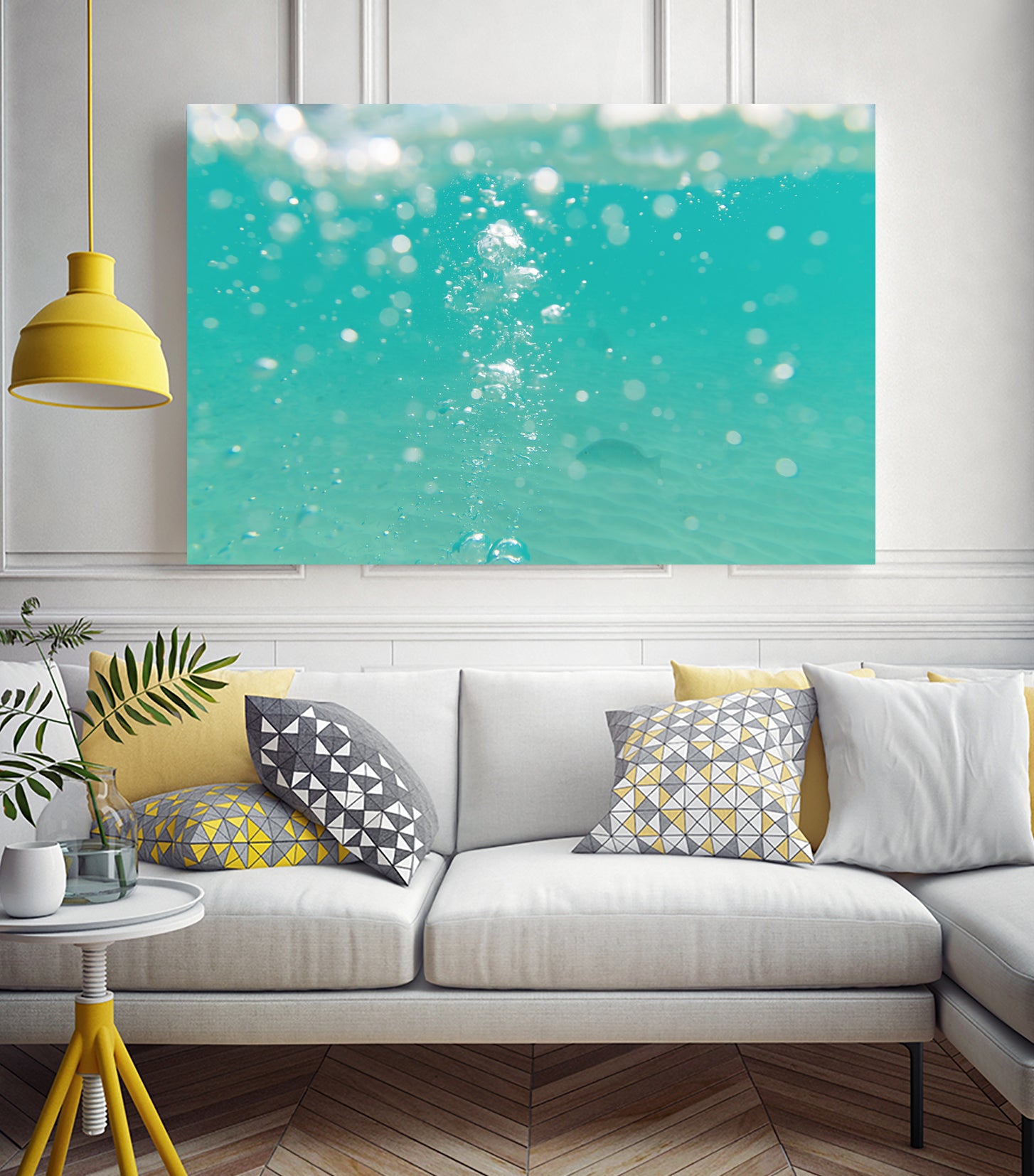 Underwater Caribbean Bubbles Dream 2 by ©AnitasBellasArt on GIANT ART - blue coastal sea,ocean,turquoise,water