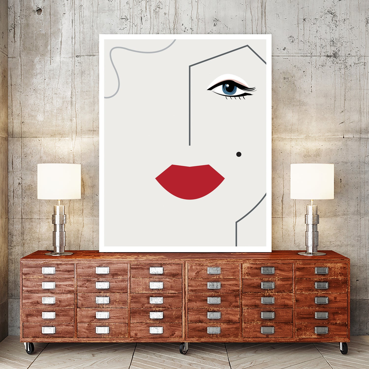 Marilyn Monroe by Camilla Victoria Szilagyi on GIANT ART - red digital drawing