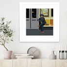 NYC Subway Portrait 001 by Christopher Pace on GIANT ART - fuchsia digital drawing