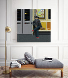 NYC Subway Portrait 001 by Christopher Pace on GIANT ART - fuchsia digital drawing