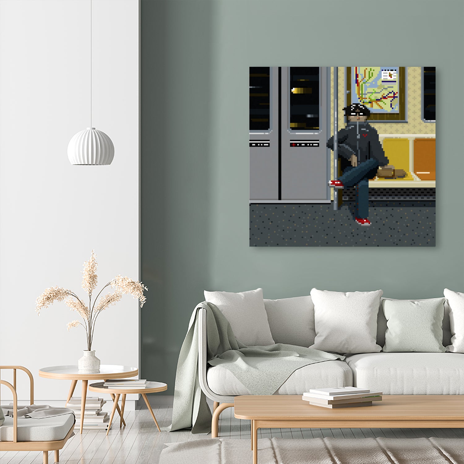 NYC Subway Portrait 001 by Christopher Pace on GIANT ART - fuchsia digital drawing