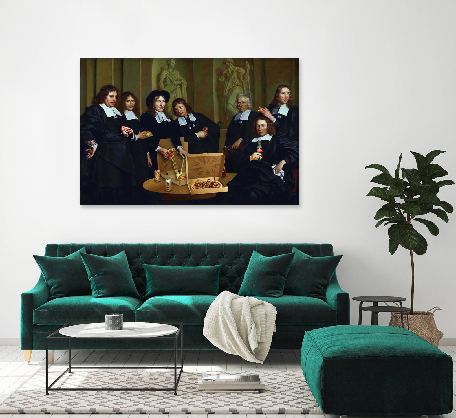 Pizza Time by José Luis Guerrero on GIANT ART - brown digital painting