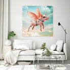Little pig Can Fly by Vin Zzep on GIANT ART - white photo illustration