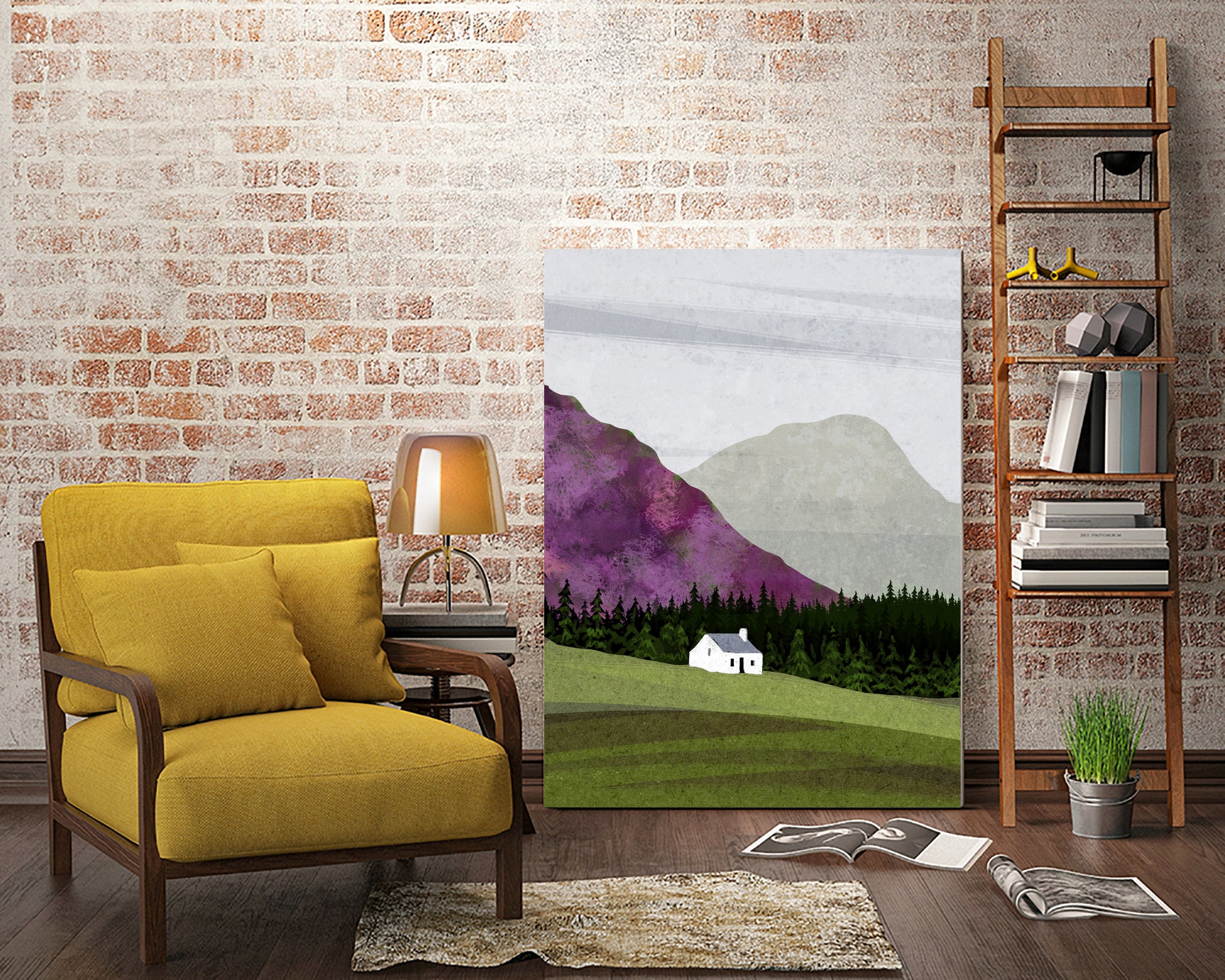 scottish landscape by Katherine Blower on GIANT ART - gray digital painting