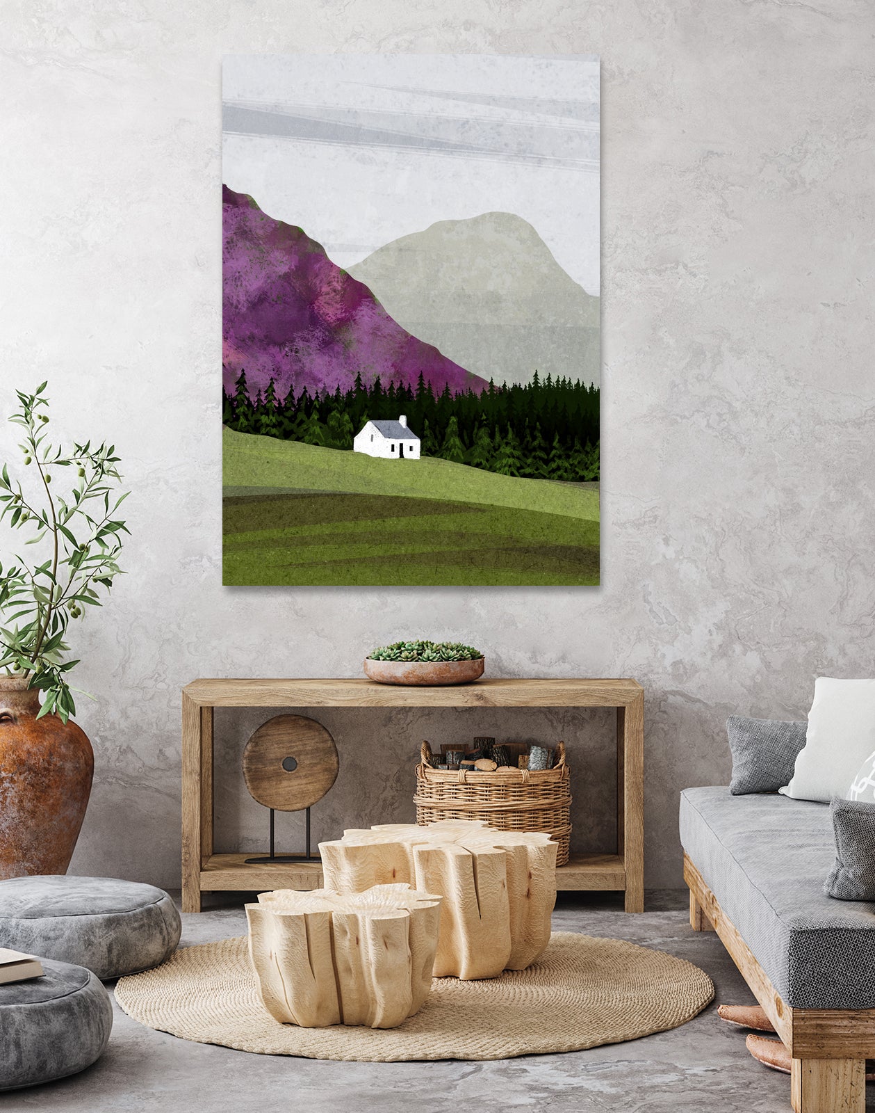 scottish landscape by Katherine Blower on GIANT ART - gray digital painting
