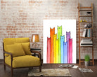 Rainbow of Cats by Olga Shvartsur on GIANT ART - pink mixed media