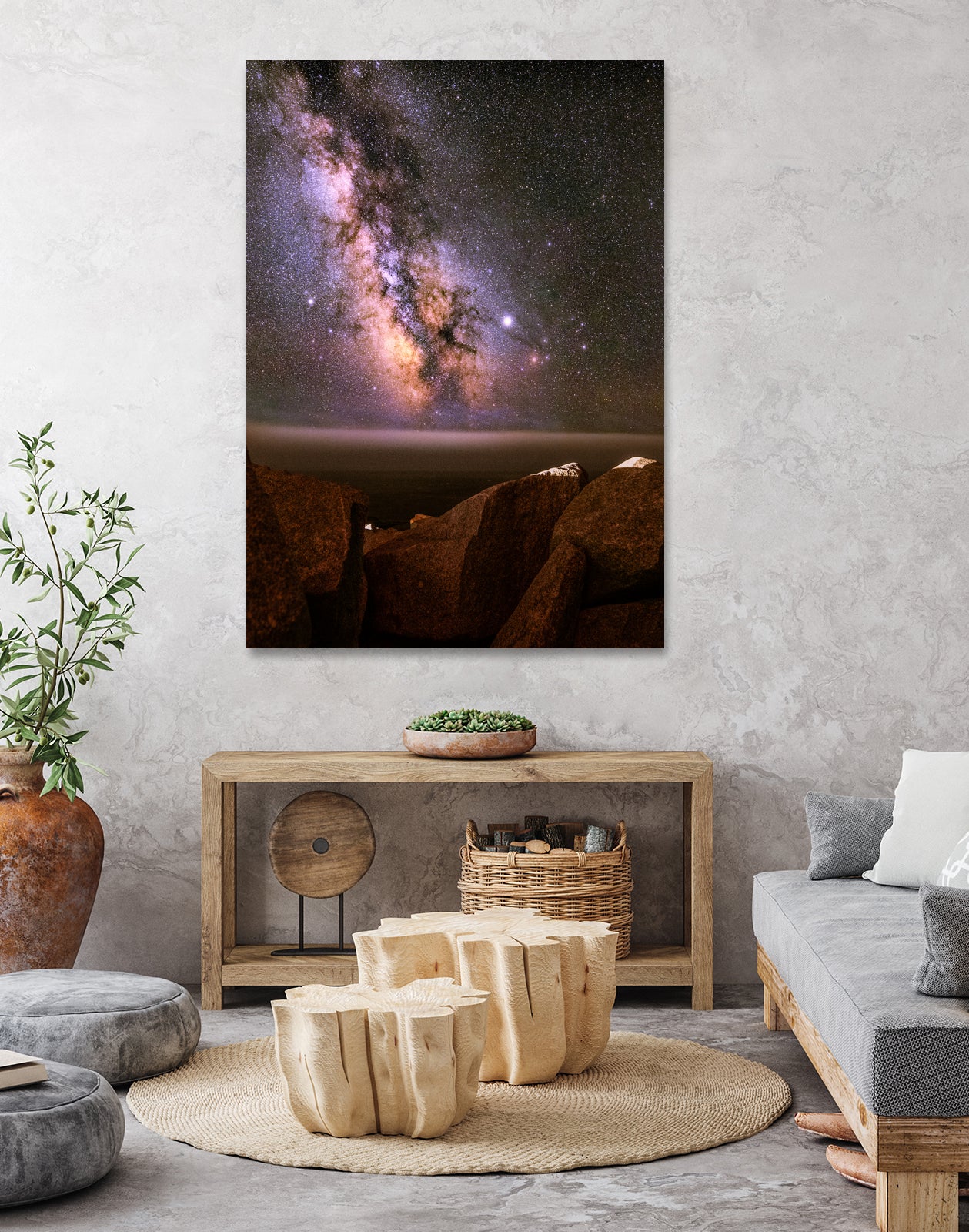 Peggy's Cove Milky Way by Lorenzo Bustillo on GIANT ART - gray photo illustration