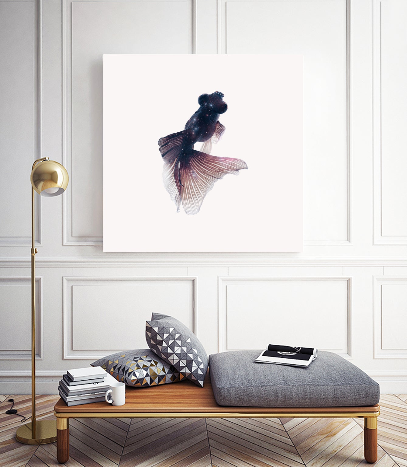 GALAXY GOLDFISH by Jonas Loose on GIANT ART - fuchsia photo manipulation